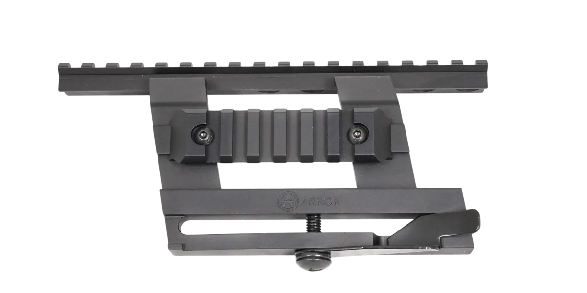 Быстросъёмный боковой кронштейн ARKON с 2 планками Weaver на Сайга/АК S005  / Аркон с планкой вивер на Сайга или АК