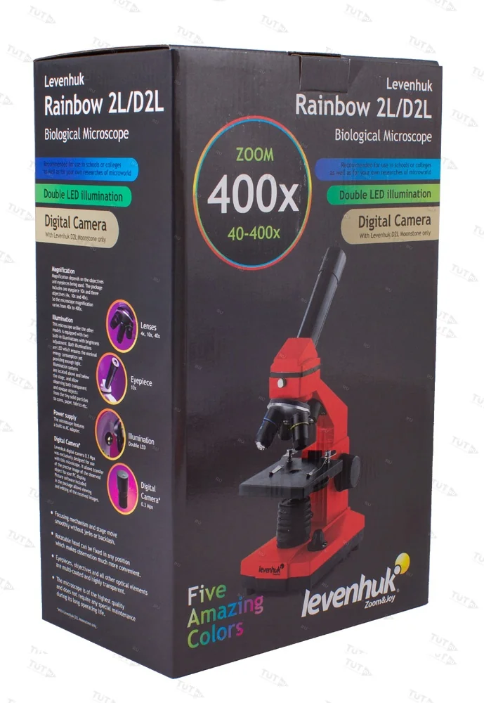 Микроскоп Levenhuk Rainbow D2L, 0,3 Мпикс, Moonstone\Лунный камень