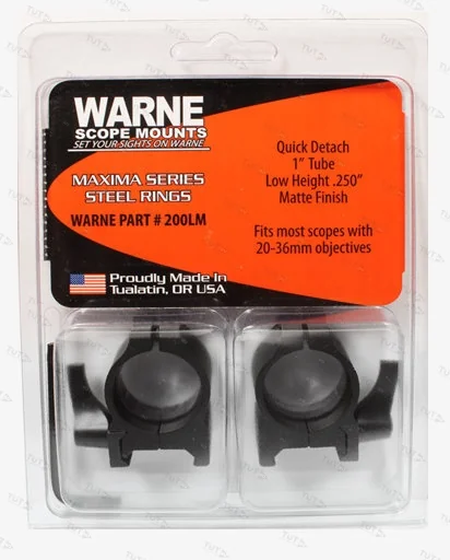 Крепления Warne Weaver 1" 25,4 мм QD Low (200LM)