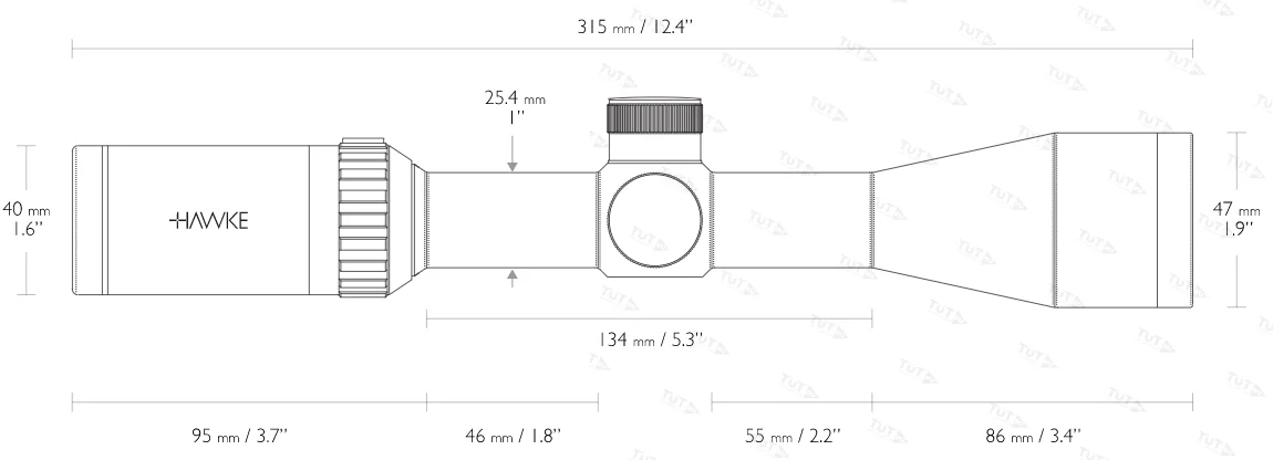 Оптический прицел Hawke Vantage IR 3-9x40 IR (Mil Dot)