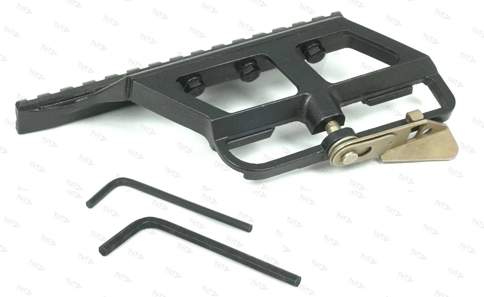 Быстросъемный боковой кронштейн Picatinny 155 мм на АК/Сайга (сталь)