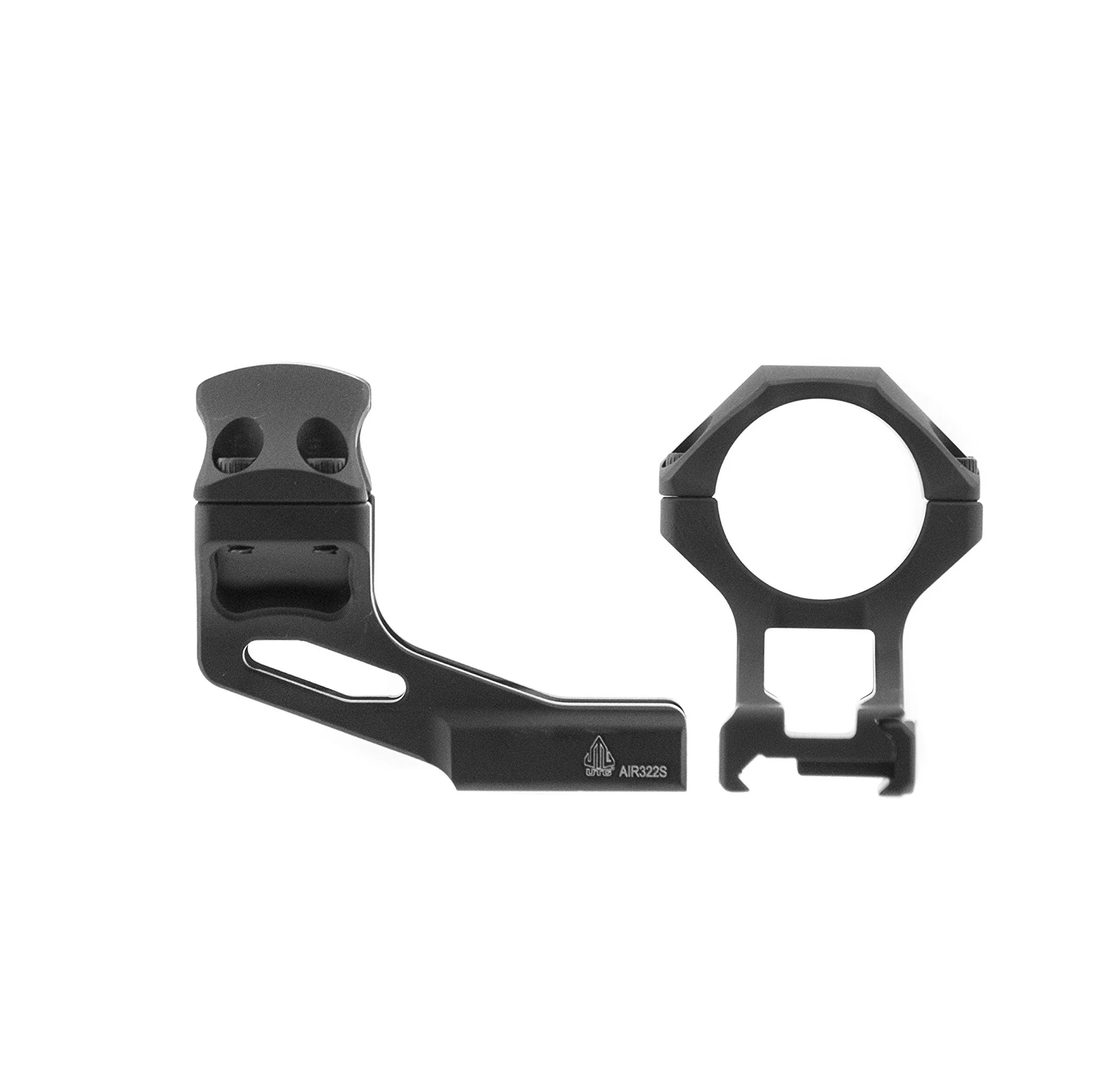 Кольца UTG ACCU-SYNC 30мм на Weaver со смещением 37мм, высота 22мм, с винт.зажимом, база 33мм, алюм.