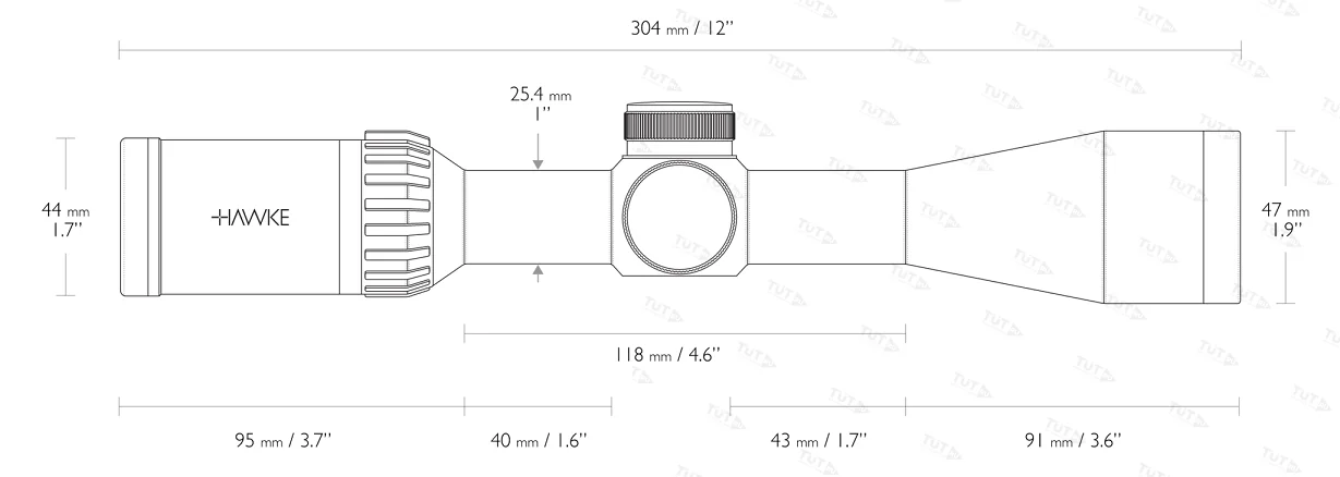 Оптический прицел Hawke Panorama 3-9x40(10х 1/2 Mil-Dot)