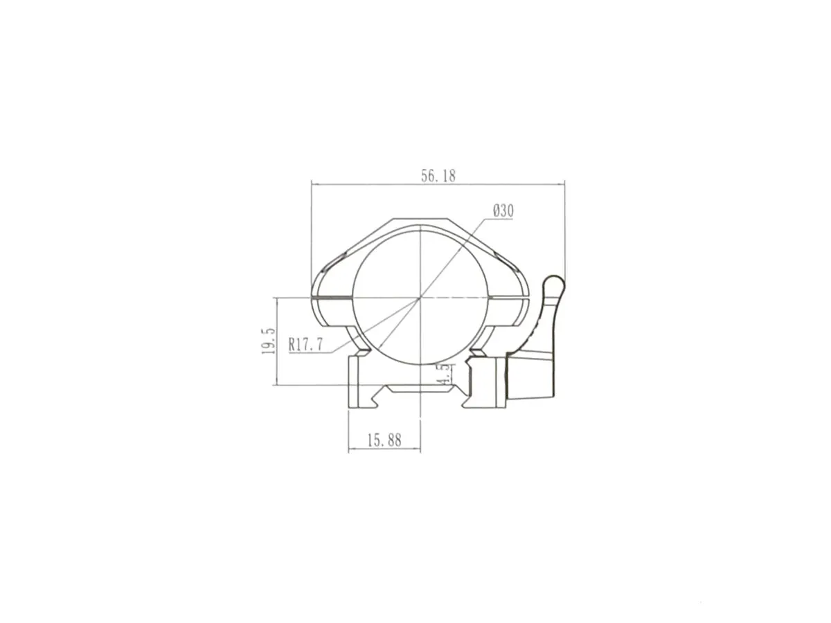 Кольца быстросъемные Nikko Stirling стальные D25,4мм, Weaver, низкие, рычажные