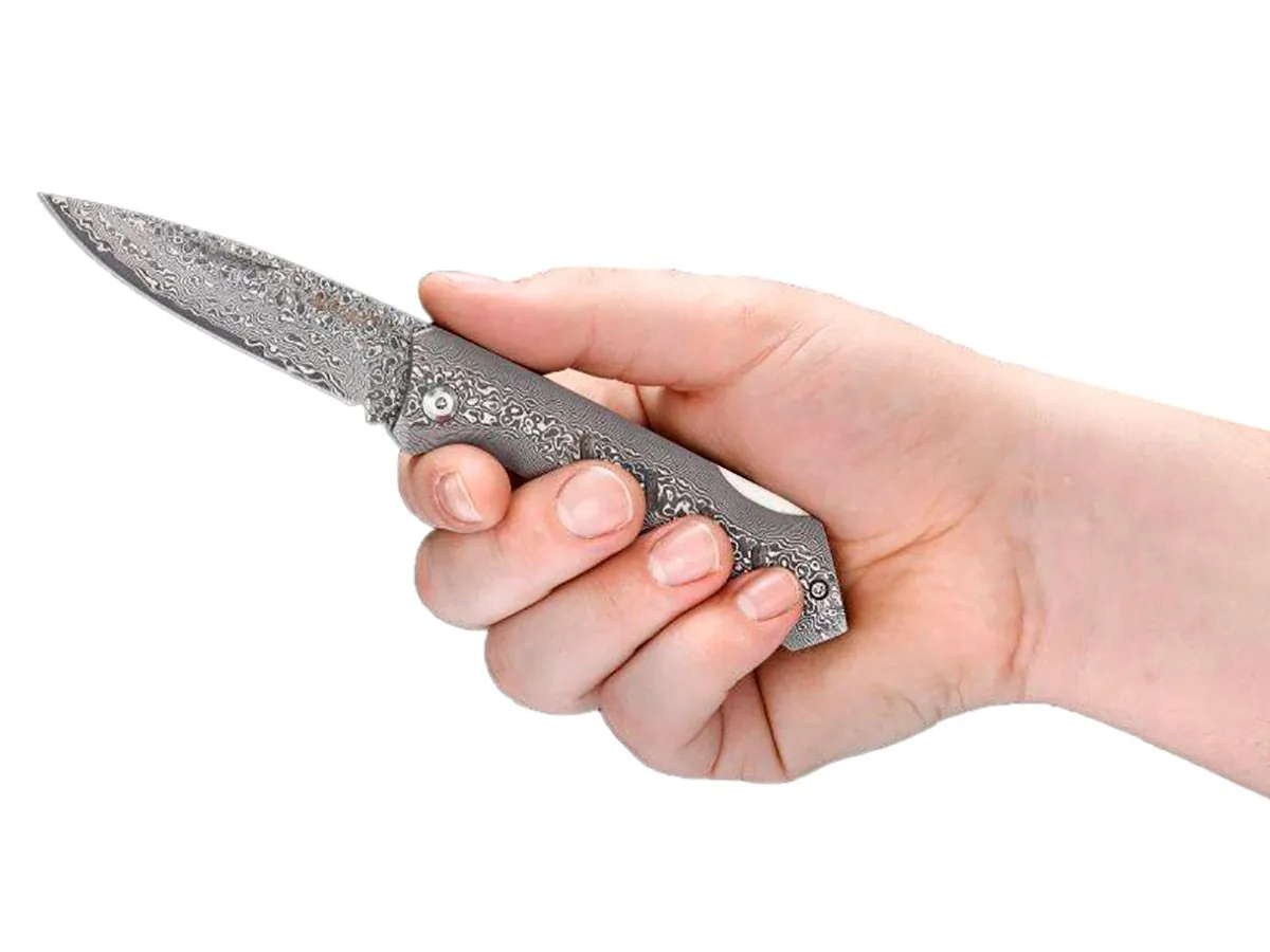 Нож складной Boker Plus Damascus Dominator, дамаск, рукоять дамаск