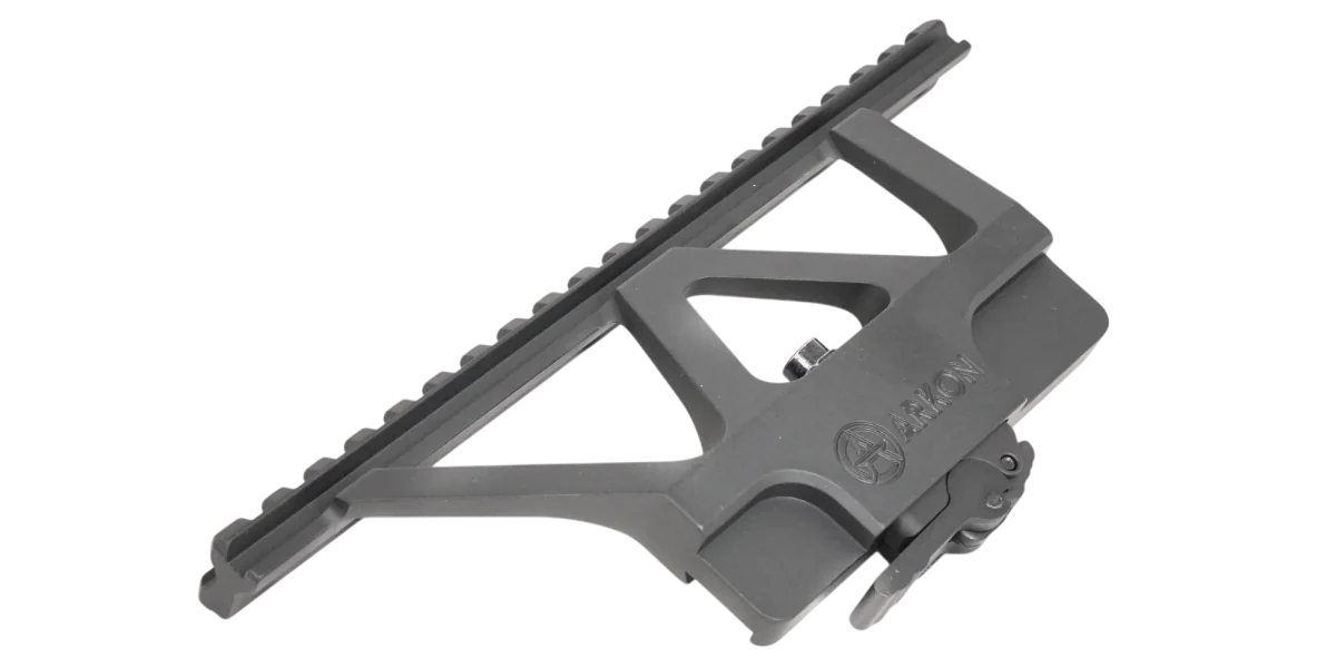Быстросъемный боковой кронштейн ARKON с планкой weaver на Сайга/АК с выносом  / Аркон с планкой вивер на Сайга или АК