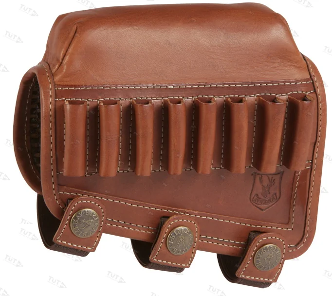 Патронташ на приклад с гребнем (кожа) Riserva 6083L для левши (размер M)