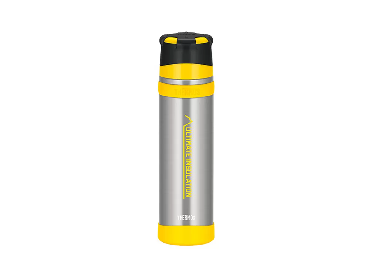 Термос для напитков THERMOS FFX-901 CS 0.9L, стальной с жёлтым