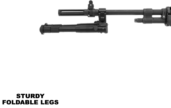 Сошки UTG на ствол диаметром 1-1,9 см., регул. высота 15,7-17см., 2 положения опор, алюминий, вес 29