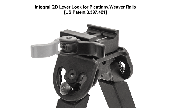 Сошки UTG на Weaver/Picattiny + на антабку, регулир. высота 5 позиций от 15,2 до 21,6 см., 5 углов н