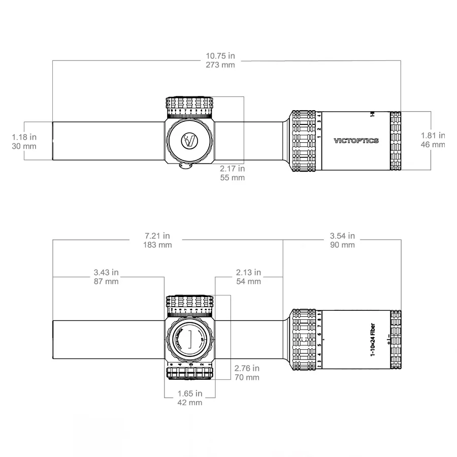 Прицел Vector Optics 1-10x24I FIBER 30мм SFP VictOptics S10 (OPSL39)