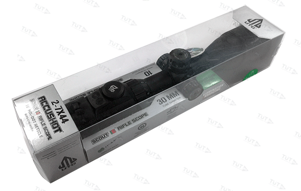 Оптический прицел Leapers Accushot Scout 2-7x44, 30мм, AO, MilDot, подсв., кольца на Weaver/Picatinn