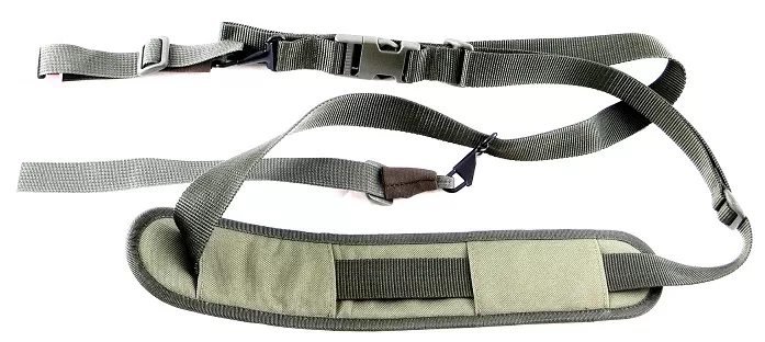 VEKTOR ремень тактический трехточечный зеленый с плечевой накладкой, из синтетической ткани