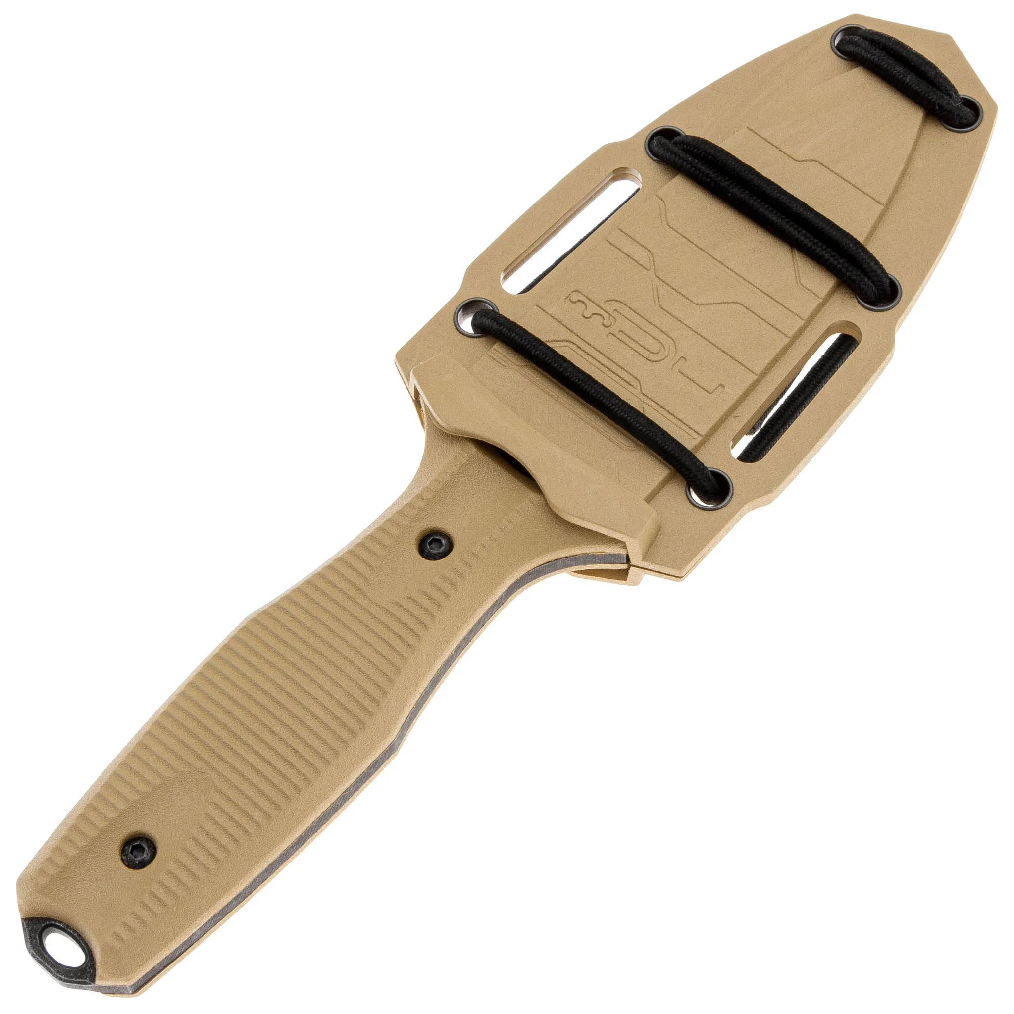 Нож NC Custom Grave 2.0 (AUS-8 Black Stonewash, Elastron Tan)