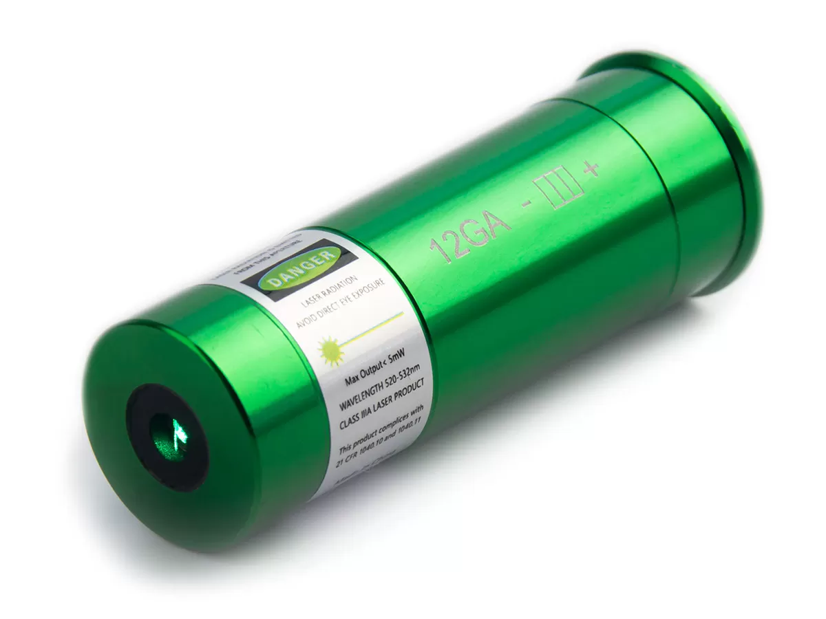 Лазерный патрон ShotTime ColdShot 12х60, кнопка вкл/выкл, зелёный
