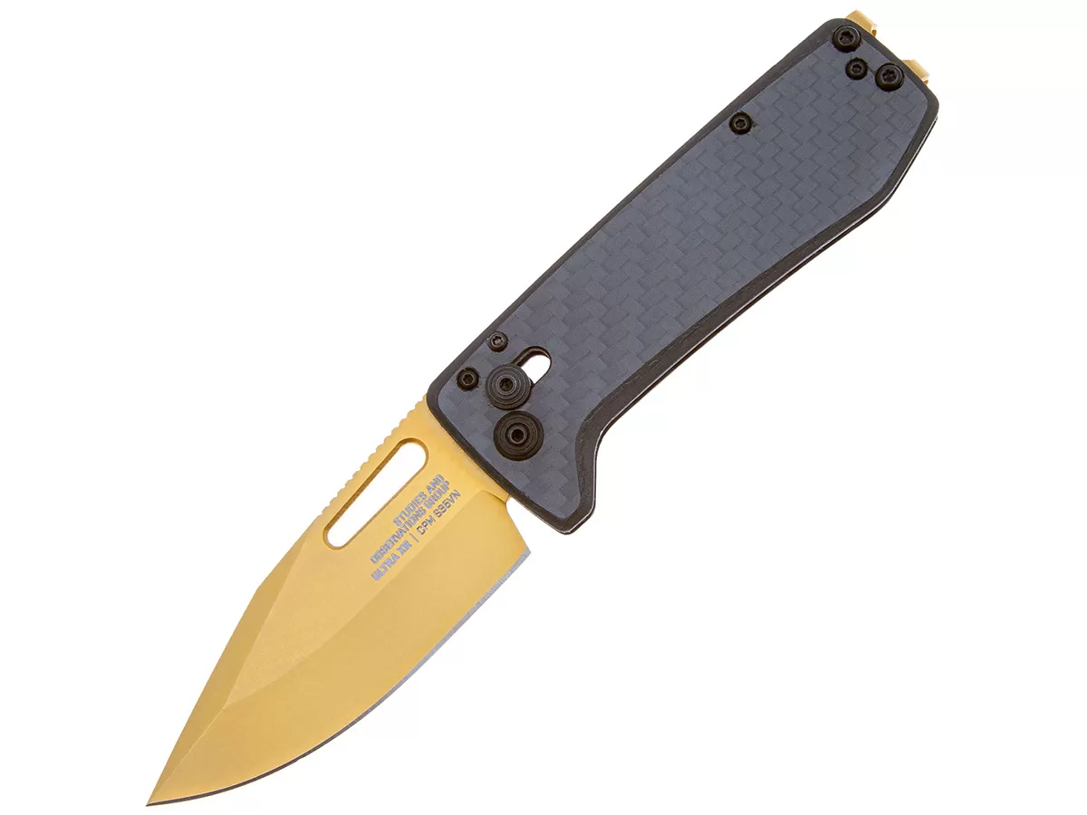 Нож складной SOG Ultra XR Carbon & Gold, Cryo S35VN, Carbon Fiber