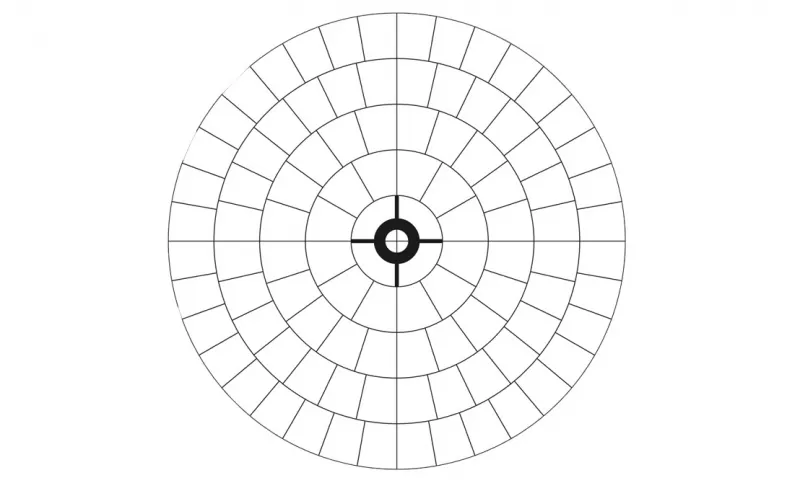Мишень для пристрелки дробовых ружей 100-дольная