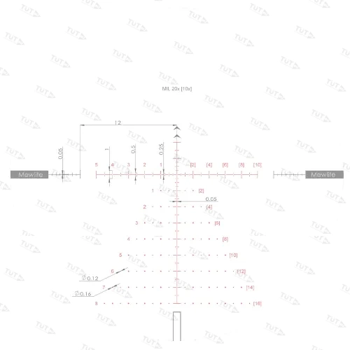 Оптический прицел Mewlite 8-32x50, SFP, 30 mm, SF IR, 41008