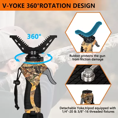 Опора для оружия FieryDeer Gen4, монопод, 1.8м, камуфляж