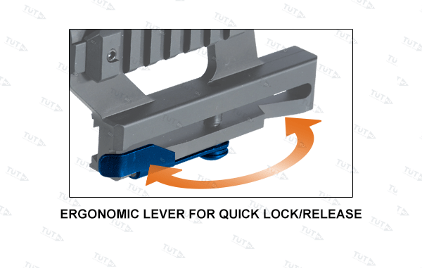 Кронштейн боковой Leapers UTG PRO (U978S) с верхней базой Weaver для оружия на базе АК