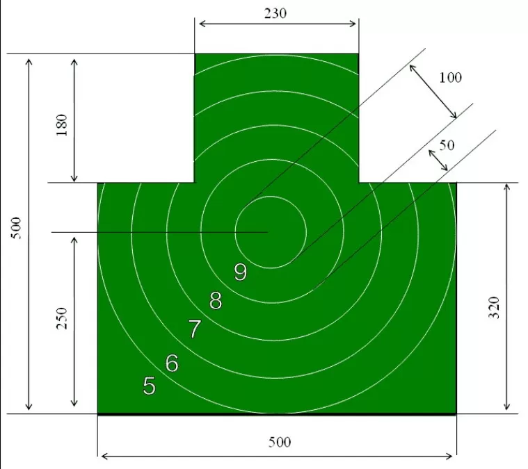 Мишень 4 грудная Армейская