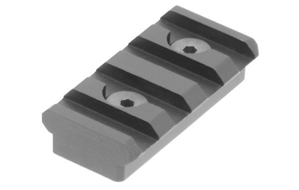 Кронштейн UTG Picatinny на KeyMod, 4 слота, длина 40мм, высота 9,5мм. 2 болта, алюминий, черный, 17г