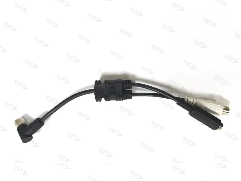 Кабель PULSAR длинной 210мм с угловым литым разьемом М8 8Р типа мама с  разьемом питания