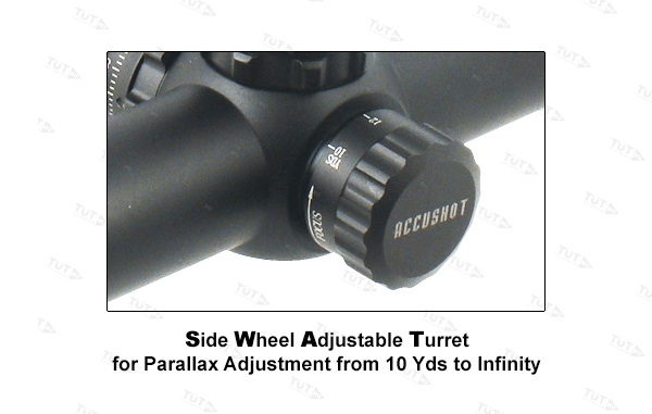 Оптический прицел Leapers Accushot Tactical 10x44, 30мм, AO, MilDot, подсв., кольца на Weaver/Picati